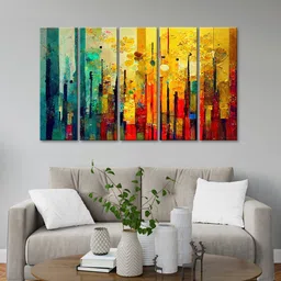 999Store 5-Paneled Abstract Modern Art Wall Painting-52