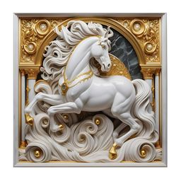 RANDOM White & Gold-Toned Canvas Birds and Animals Wall Art-image-71