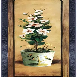 PnF Black & Brown Wooden Floral And Botanical Wall Painting-image-76