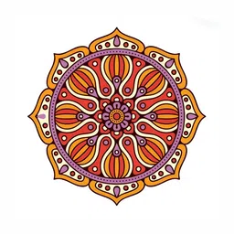 Wallpics Red & Purple Ethnic Motif Wall Poster-9