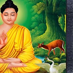 PnF Black & Green Buddha Religious Wooden Painting Wall Art-image-20