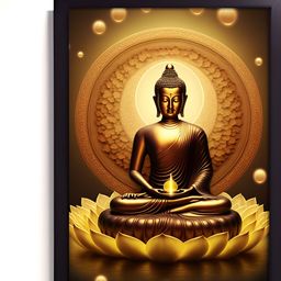 RANDOM Gold Toned & Beige Religious Wall Art-image-91