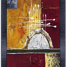 PnF Black & Brown Abstract Wooden Painting Wall Art-5