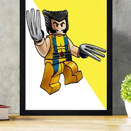 Gallery99 White Super Hero Textured Wall Art Print-12