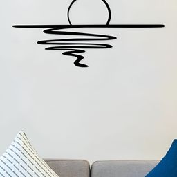 ARTROOMS Black Metal Sun Sparkle Wall Decor-picture-9