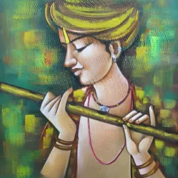 British Terminal Green & Yellow Religious Painting Wall Art-image-77