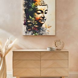 EverHOME Cream-Coloured & Black Wooden Religious Wall Painting-39