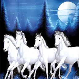 Wallpics White & Blue Birds and Animals Paper Paintings Wall Art-image-45