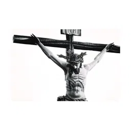 Inephos White & Grey Religious Paintings Canvas Wall Art-36