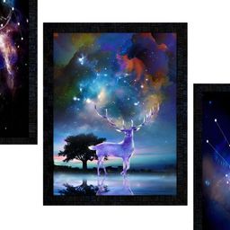 PnF Black & Blue 3 Pieces Birds and Animals Wall Arts-image-52