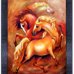 PnF Black & Rust Wooden Animals Painting Wall Art-picture-25