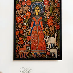 SOWPEACE Red & Green Printed Canvas Wall Art-29