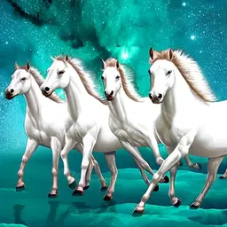 British Terminal White & Green Horses Wall Sticker-image-38