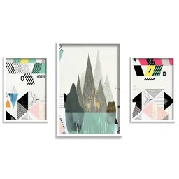 Aura White & Green 3 Pieces Wall Art-16