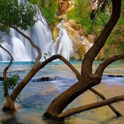 British Terminal White & Green Waterfalls Waterproof Wall Sticker-image-84