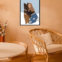 AbhiKalpya Art Studio-Get a vibe Beige & Blue Wooden Wall Painting-image-28