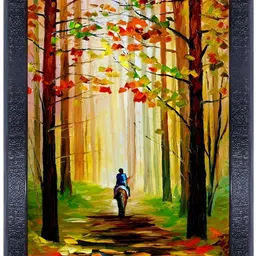 PnF Yellow & Green Wooden Floral and Botanical Printed Wall Art-image-84