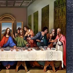 PnF Black & Red Religious Wall Painting-image-30