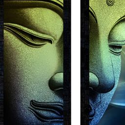 PnF Charcoal & Blue 3 Pieces Wooden Religious Wall Art-image-99