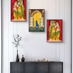 999Store Red & Green 3 Pieces Painting Wall Arts-image-52