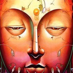 PnF Orange & Pink Wooden Religious Printed Wall Art-image-10