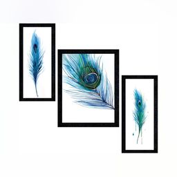 PnF Charcoal & Blue 3 Pieces Wooden Religious Wall Art-image-93