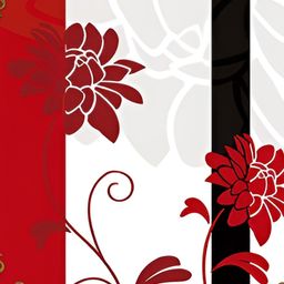 PnF White & Red 3Pcs Wooden Floral And Botanical Wall Paintings-image-73