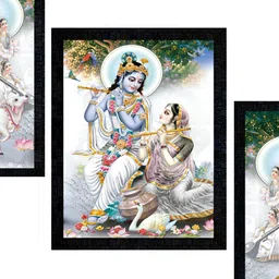 PnF Charcoal & White 3 Pieces Wooden Religious Painting Wall Art-image-86