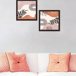 WENS Set of 2 Peach Wall Art-9