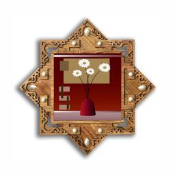 PnF Brown & Maroon Wooden Floral and Botanical  Painting Wall Art-image-75