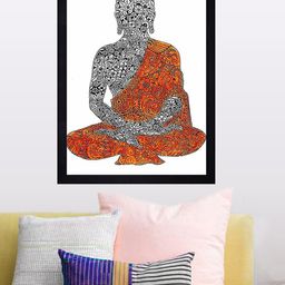 Gallery99 White & Black Buddha Printed Framed Wall Art-image-19