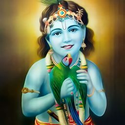 Wallpics Green & Orange Paper Religious Wall Poster-image-70