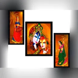 PnF Charcoal & Orange 3 Piece Religious Paintings Wall Art-image-70