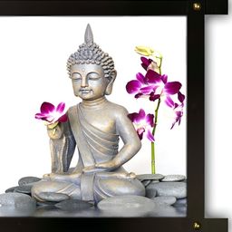 PnF White & Grey Wooded Religious Painting Wall Art-image-56
