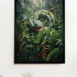 SOWPEACE Green & Red Snake Canvas Painting Wall Art-image-56