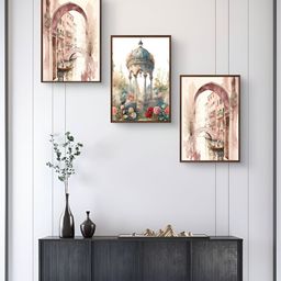 999Store Brown & White 3 Pieces Wall Arts-image-6