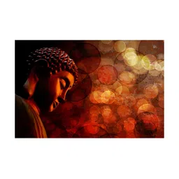 Inephos Red & Brown Religious Printed Canvas Wall Art-12