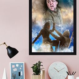 Gallery99 Blue & Beige Arya Stark Printed Framed Wall Art-image-69