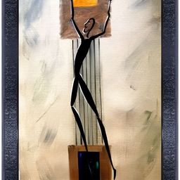 PnF Black & Brown Abstract Painting Wooden Wall Art-15