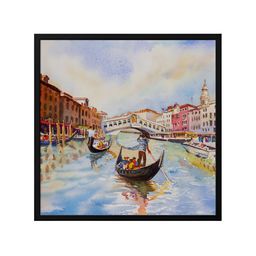 999Store Blue & Brown Canvas Abstract Painting Wall Art-image-78