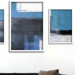 Aura Blue & Grey 3 Pieces Wall Arts-image-50