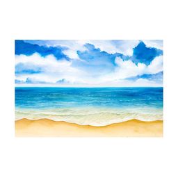 Inephos Wall Blue And White Printed Canvas Wall Art-25