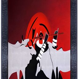 PnF Black & Red Wooden Printed Wall Art-image-44