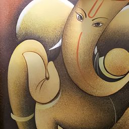 British Terminal Beige Ganesh Ji Religious Wall Poster-image-35