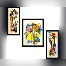 PnF Charcoal & White 3 Piece Abstract Paintings Wall Art-image-98