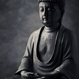 Wallpics Black Buddha Printed Religious Wall Poster-image-87