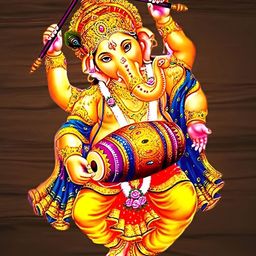 Wallpics Yellow & Blue Religious Printed Wall Poster-image-54