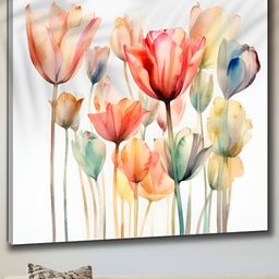 SAF White & Orange Wooden Floral & Botanical Wall Art-image-11