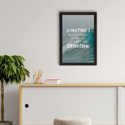 eCraftIndia Blue & Grey Motivational Quote Printed Framed UV Art Painting-image-92