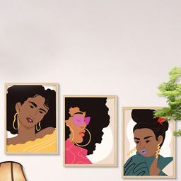 SAF 3-Pcs Black & Brown Modern Painting Wall Art-image-23